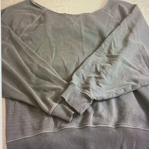 American Eagle Outfitters Scoop Neck Pullover Sweater - Gray